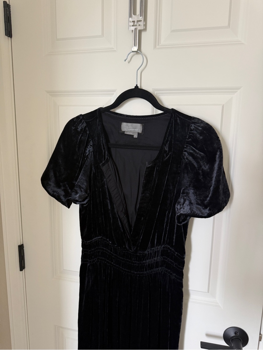 NWOT Anthropologie Somerset Velvet Maxi Dress Black Size S! - Picture 5 of 7
